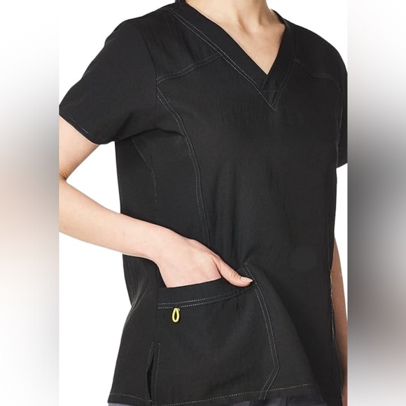 Wonder Wink black plus size stretchy Scrub Top Sz 2X - Picture 14 of 14